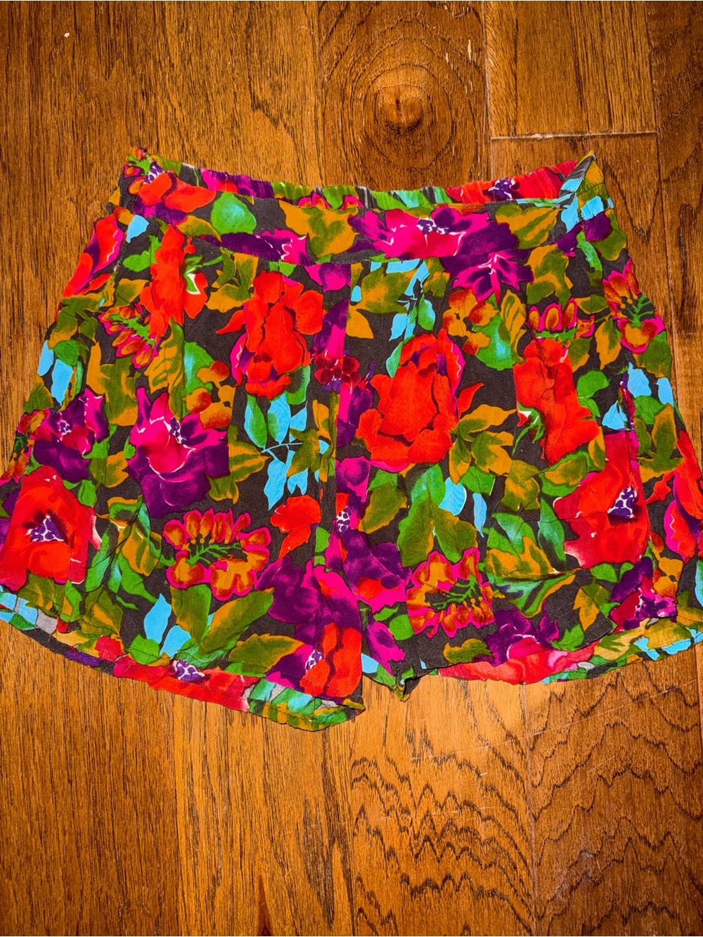 Vintage Justin Allen Floral Pull-On Women's Shorts -‎ Multicolor